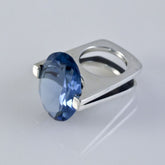 Blue Topaz Ring Mexican Sterling Silver